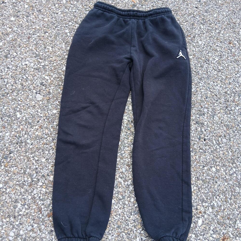 Jordan Sweatpants Boys 10-12 Black Fleece Joggers Jumpman Athletic Pants